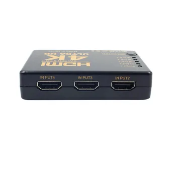Larryjoe Mini 3D 1080p 5Port 4K HDMI Jungiklis Switcher Selektorių Splitter Hub +IR Nuotolinio HDTV