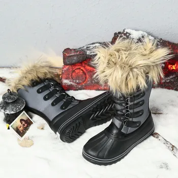 Moterų Batai Žiemos Mados Lauke Sniego Batai Moterims Bateliai Shoes Moteris Kelio Ilgi Batai Šiltu Dirbtiniais Suede Slim Batai