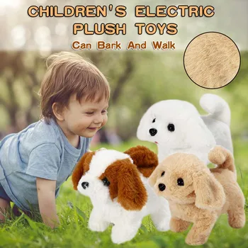 Vaikai Elektros Imulation Pliušinis Žaislas Šuniukas Gali Žievės Ir Vaikščioti Su Uodega Mielas Animacinių Filmų Gimtadienio, Kalėdų Dovana Žaislai Mergina Dovana