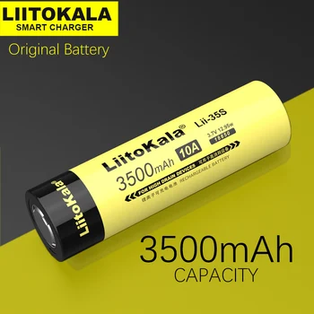 LiitoKala 18650 Baterija Lii-35S Lii-31S 3.7 V, Li-ion 3500mAh 3100mA Galios baterija didelės drenažo įrenginius.