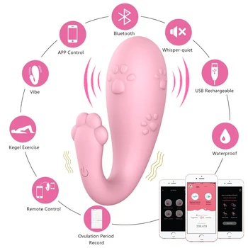 8 Dažnių Vibratorius G-spot Klitorio Masažas Silikono Belaidžio APP Nuotolinio Valdymo Bluetooth Prijungti Monstras Suaugusiųjų Sekso Žaislai Moterims