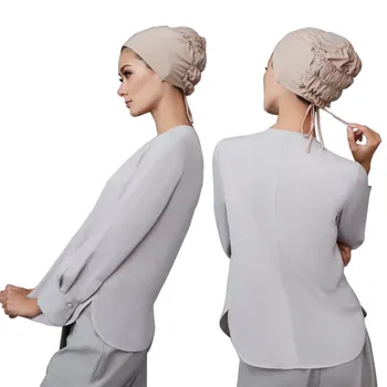 2020 musulmonų medvilnės underscarf tampri jersey pagal hijab turbaną kepurės minkštas skarelė variklio dangčio islamo headwrap turbante mujer