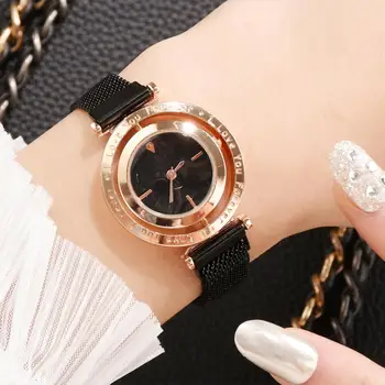 Moterų Magnetinio Laikrodžiai Pasukti Ratuką Mados Ponios Kvarcinis Laikrodis Magnetas Sagtis Atsitiktinis Verslo Šalies Mergaičių Dovanų Laikrodį