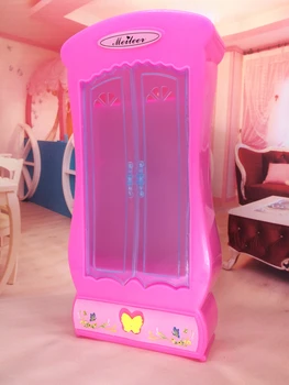 NK Vieną Rinkinį Lėlės Priedai Rožinė Spinta Spinta Barbie Lėlė Princesė Dreamhouse Baldai Miniatiūriniai Geriausia Dovana Vaikui