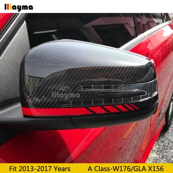 W176 Anglies Pluošto pakeisti Veidrodžio dangtelis Benz A180 A200 A220 A250 A45 2013-2017 GLA X156 Už AMG linijos stiliaus galiniai veidrodžio dangtelis