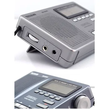 TECSUN DR-920C Digtal Ekranas Fm Radijas FM/MW/SW Multi Band Nešiojamų Radijo Full Band Laikrodis Radijas