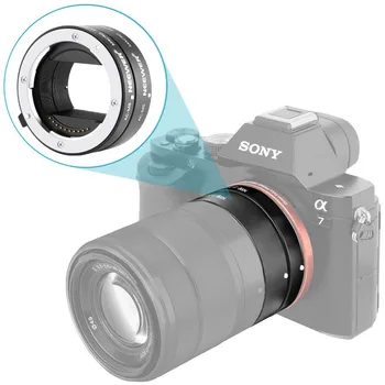 Neewer Metalo Automatinis Fokusavimas AF Macro Extension Tube Nustatyti 10 mm,16mm Sony NEX E-Mount Kamera, Tokių kaip a7 a9 a7II a7III a7RIII a7RII