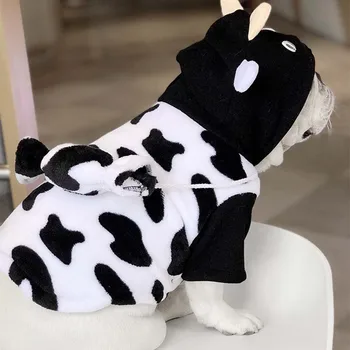 Šuo žiemos drabužių plius aksomo sustorėjimas metodas kovos drabužius Pug Bichon Teddy veislės kalytę Shiba Inu karvė pet megztinis