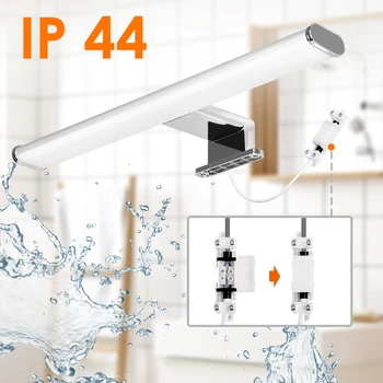 8W LED Vonios praustuvas Virš Veidrodžio Kosmetinis Sienų apšvietimo Įranga IP44 Lempos Ilgis 40CM Ryškumas 700Lm Natūralus Baltas Apšvietimas