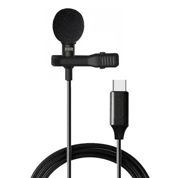 Mini Mikrofonas Atvartas Apykaklės Tipas-c Clip-on Telefono Mikrofonas Dainavimo Pokalbio Įrašymas