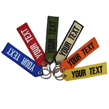 Asmenybės Key Chain Pavadinimas pleistras siuvinėjimo žymeklį Motociklų, Motorolerių ir Automobilių, Aviacijos bag pritaikyti klavišą-grandinė dovanų