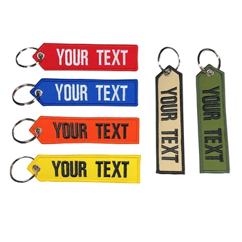 Asmenybės Key Chain Pavadinimas pleistras siuvinėjimo žymeklį Motociklų, Motorolerių ir Automobilių, Aviacijos bag pritaikyti klavišą-grandinė dovanų