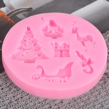 Kalėdų serija minkšto silikono formos saldainiai Kalėdų eglutė briedžių bell dovanų šokolado pelėsių tortas dekoravimo priemonės, kepimo priedai