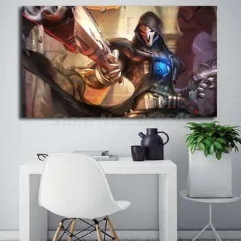 Reaper Overwatchs Games Kūrinys Sienos Menas Drobė Plakatus Spausdina Tapybos Sienos Nuotraukas Biuro Kambarį Namų Dekoro Iliustracijos