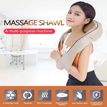 U Formos Kaklo, Pečių Massager su Šilumos Shiatsu Nugaros Massager Giliųjų Audinių Minkymo Pagalvės Masažas Elektriniai viso Kūno Masažas