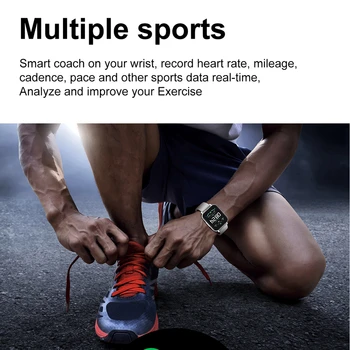 Vwar DT X SmartWatch DTX 1.78 colių HD Ekranas, IP68 Vandeniui Širdies ritmo Monitorius EKG Fitness Tracker Sporto Žiūrėti 