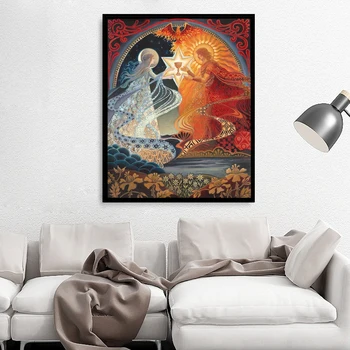 Nuotraukos Alcheminis Vestuvių Šventa Santuoka atvirukas Mitologija Bohemijos Čigonų Deivė Sienos Menas Spausdinti ir Plakato Kambarį
