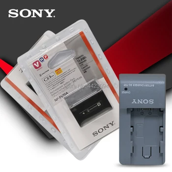 2vnt Originalus Sony NP-FV70A NP FV70A Fotoaparato Baterija Sony AX700 AX45 60 AX100E AXP55 su įkroviklio
