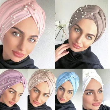 2020 Naujas musulmonų moterys aksomo turbaną hijab minkštas duobute turbaną kepurės moterų galvos skara apsiaustas turbante mujer indija afrikinio skrybėlę