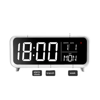 Laikrodis-žadintuvas Su Telefono Belaidžio Kroviklio LED Skaitmeninis Laikrodis Su Qi Įkrovimo Elektroninis Stalinis Laikrodis Despertador Naktį Šviesos
