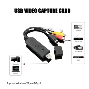 USB Video Capture Card TV Garso DVD, DVR VHS Skaitmeninių Failų Konverteris AV Video Įrašyti windows XP/Vista/Win 7/8/10/IOS