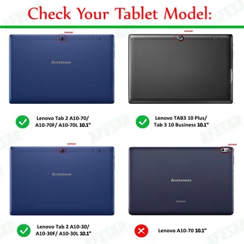 Dangtelis Lenovo TAB 2 A10 / Tab 3 10 Verslo Atveju - Ultra Plonas Lengvas Smart Cover 
