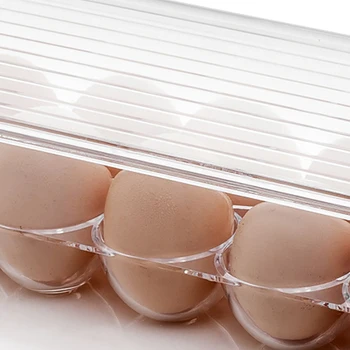 14 Tinklelis Skaidraus Akrilo Šaldytuvas Šaldytuve Kiaušinių Laikymo Turėtojas Organizatorius Dėklas Šviežių Plastikinių Kiaušinių Konteinerių Virtuvė