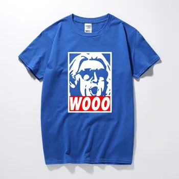 Wooo T-Shirt Juokingi marškinėliai retro imtynių pobūdžio berniukas klasikinis ric flair viršuje medvilnės trumpomis rankovėmis marškinėliai Dovanų marškinėlius