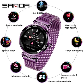 Smart Watch Moterų SANDA H2 Moterų Fiziologinius Laikotarpį Prognozė Smartwatch 