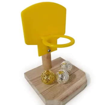 Papūga Paukštis Narve Žaislas Žaidimo Mini Krepšinio stovas krepšelį paukščių fotografavimo Žaislas Budgie Macaw Žaisti sporto Salė Žaislai žvalgybos mokymo