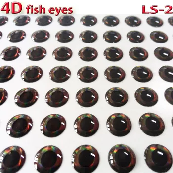 KARŠTO NAUJAS ARRRVAL žvejybos 4d suvilioti akis, dydis 3mm-12mm geros žuvies akis kiekis:300pcs/daug