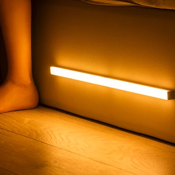 Plutus-Quinn LED Naktį, Šviesos, Judesio Jutiklis Belaidis USB Įkrovimo 20 30 40 50 cm Naktį lempa Virtuvės Spintoje Lempa, drabužių Spinta