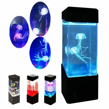 Medūza Bako Naktį Šviesos Akvariumas Stiliaus LED Lempos Jutimo Autizmo LED Stalo Lempa medūzos akvariumo lempos Dropshiping