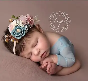 2018 vėliau kaip naujas gimę vaikai boho stiliaus gėlių ekrano užsklandą ins pop mielas gėlių elastinga lankelis 3ps vieną rinkinį vaikams photograp dovana