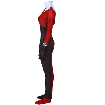 Moterys, Merginos Savižudybės Būrys Harleen Quinzel Cosplay Kostiumų Zentai Superhero Bodysuit Kostiumas Jumpsuits