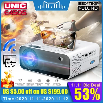 UNIC E450 HD Mini Projektorius Native 1280 x 720P 