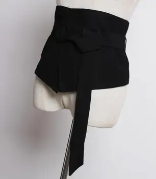 Moterų mados kilimo ir tūpimo tako juodosios Cummerbunds moteriška Suknelė kailis Korsetai Juostos Diržai apdailos platus diržas R1761