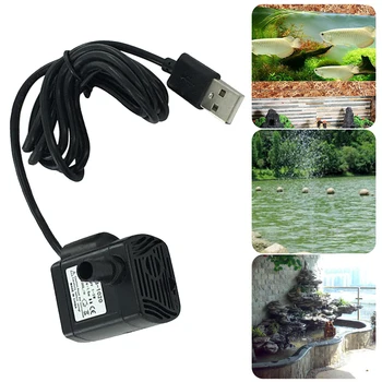 USB Powered Micro Vandens Siurblys Povandeninis Mini Vandens Išdalijimo Žuvų Akvariumas Fontanas Mažų Žuvų Bakas Pet