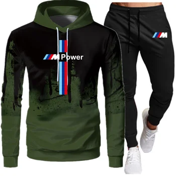 2021 mados prekės ženklo 3D vyriški bėgimo sporto kostiumas prekės vyriškos sportinės aprangos kostiumas su gobtuvu + kelnės 2 rinkiniai vyriški laisvalaikio hoodies