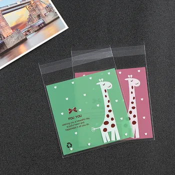 100 VNT./ 10x10cmOPP lipnios maišelį animacinių filmų snaigės Kalėdų vakarėlį vestuvių slapukus atostogų ziplock maišą pakavimo reikmenys