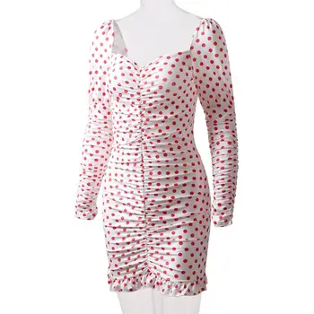 Naujas Mados derliaus vasaros suknelė 2020 prekės kilimo ir tūpimo Tako Suknelė Moterims Lankas Rankovių Bakas, Mini china suknelė