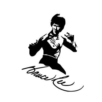 Dawasaru Kung Fu Aktorius Bruce Lee Automobilių Lipdukas nuo Saulės Decal Nešiojamas Lagaminas Sunkvežimių, Motociklų, Auto Reikmenys, PVC,13cm*11cm