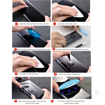 2019 3D UV Klijai Ekrano apsaugos Huawei P20 30 Pro Lite Mate 20 Pro Lite Grūdintas Stiklas Pilnas draudimas Ultravioletinės Šviesos