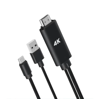 USB Tipo C 3.1-HDMI Kabelis Adapteris 4K USB C HDMI Konverteris su USB Maitinimo Prievadas 