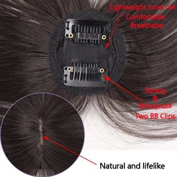 SHANGKE Moterų Sintetinių Plaukų Kirpčiukai 3D Kirpčiukai Hairpiece Įrašą Plaukų Pratęsimo Atsparus Karščiui Netikrą Plaukų prancūzų Vidurinė Dalis Kirpčiukai