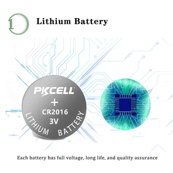 10vnt 2Pack PKCELL CR2016 CR 2016 Baterija 3V DL2016 KCR2016 LM2016 BR2016 EE6277 Ličio Mygtuką Moneta Ląstelių Bateria Baterijos
