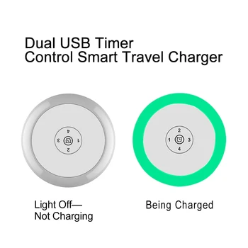 PUJIMAX LED Laikmatis Kontrolės Smart kelionės įkroviklį su 1 m USB kabelis dual usb indukcinis Įkrauti 