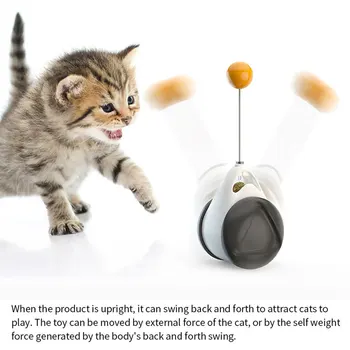 Naminių Kačių Žaislai su ratukais, Automatinė nereikia Įkrauti Katė Kamuolius 360 Laipsnių Savarankiškai Sukasi Kamuolys Interaktyvus Žaislas Sukasi Katė Žaislas