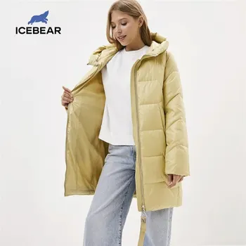 Icebear 2020 m. aukštos kokybės prekės parko moteriški drabužiai naujus produktus žiemą šiltas vidutinio ilgio ponios kamšalu striukė GWD20166I