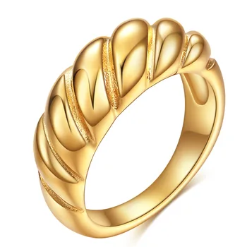 SOMMAR Twist Žiedas duona formos Aukso Spalvos Žiedų Moterims Priedai Piršto Mados Juvelyrika Dovanos Bague Anillo Juvelyriniai dirbiniai